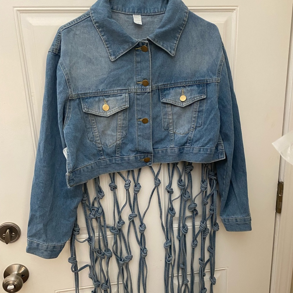 Custom short jean jacket